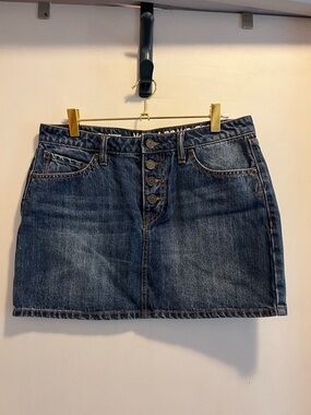 Volcom Button Up Jean Mini Skirt